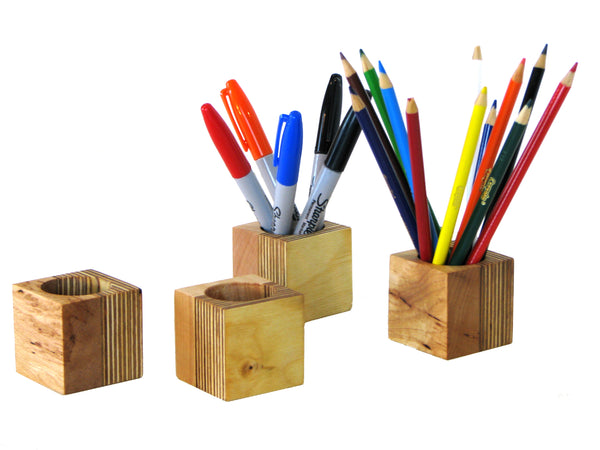 Modern Maple and Plywood Desk Organizer