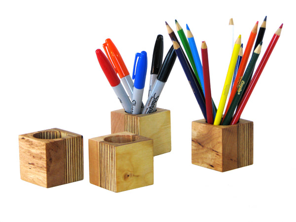 Modern Maple and Plywood Desk Organizer