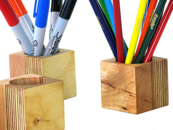 Modern Maple and Plywood Desk Organizer