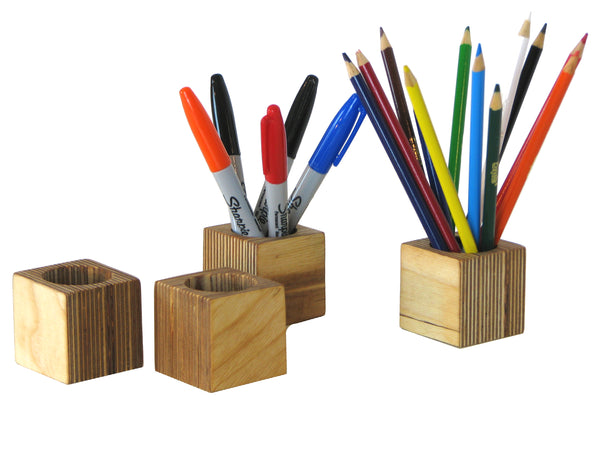 Modern Desk Organizer in Solid Plywood