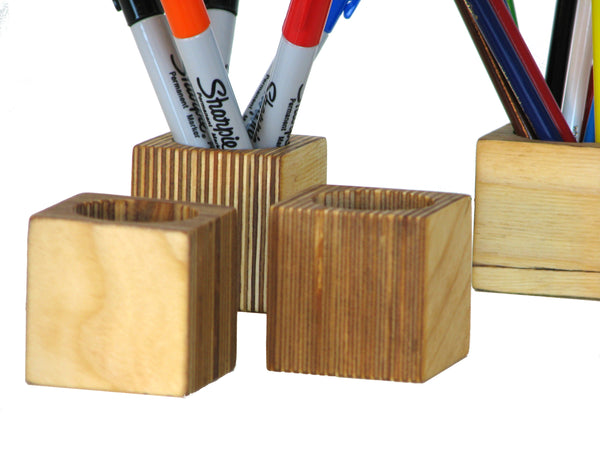 Modern Desk Organizer in Solid Plywood