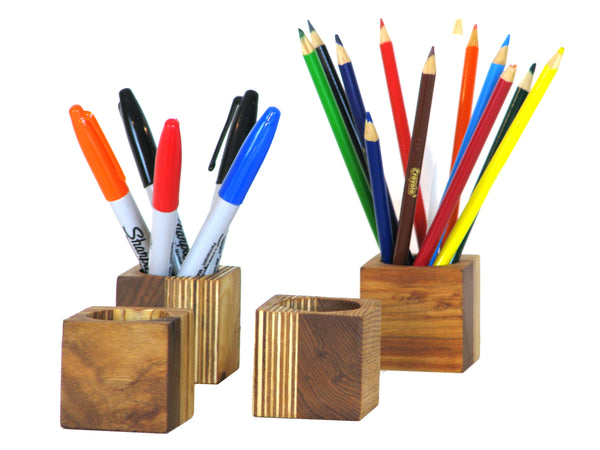 Modern Butternut and Plywood Desk Organizer