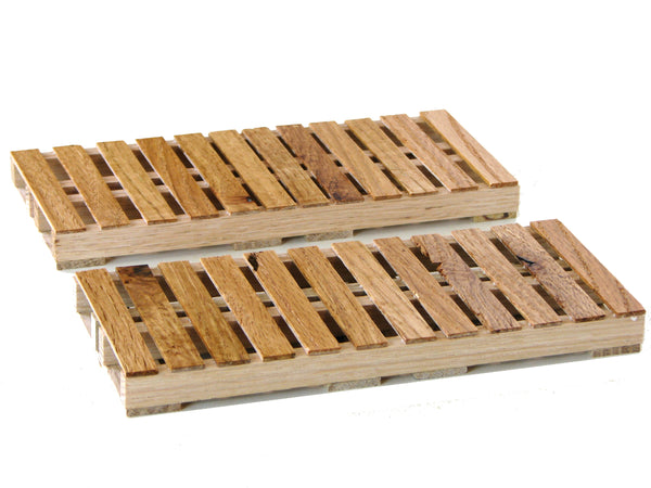 Long Pallet Coaster Set of 2 in Oak
