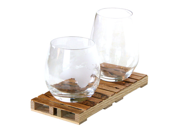 Long Pallet Coaster Set of 2 in Oak
