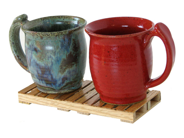 Long Pallet Coaster Set of 2 in Oak