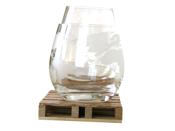 Long Pallet Coaster Set of 2 in Oak