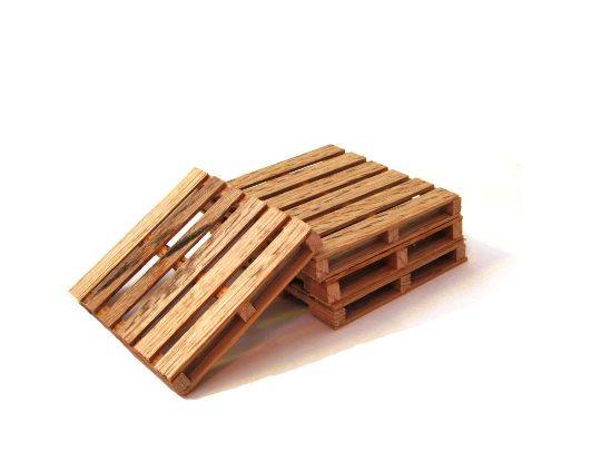 Pallet Coaster Set of 4 in Oak