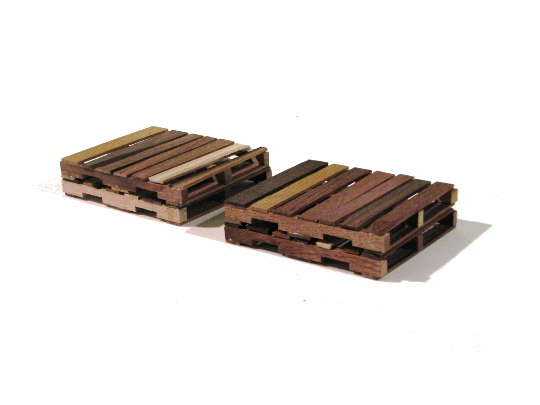 Pallet Coaster Set of 4 in Walnut