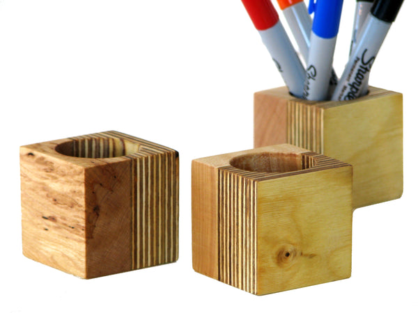 Modern Maple and Plywood Desk Organizer